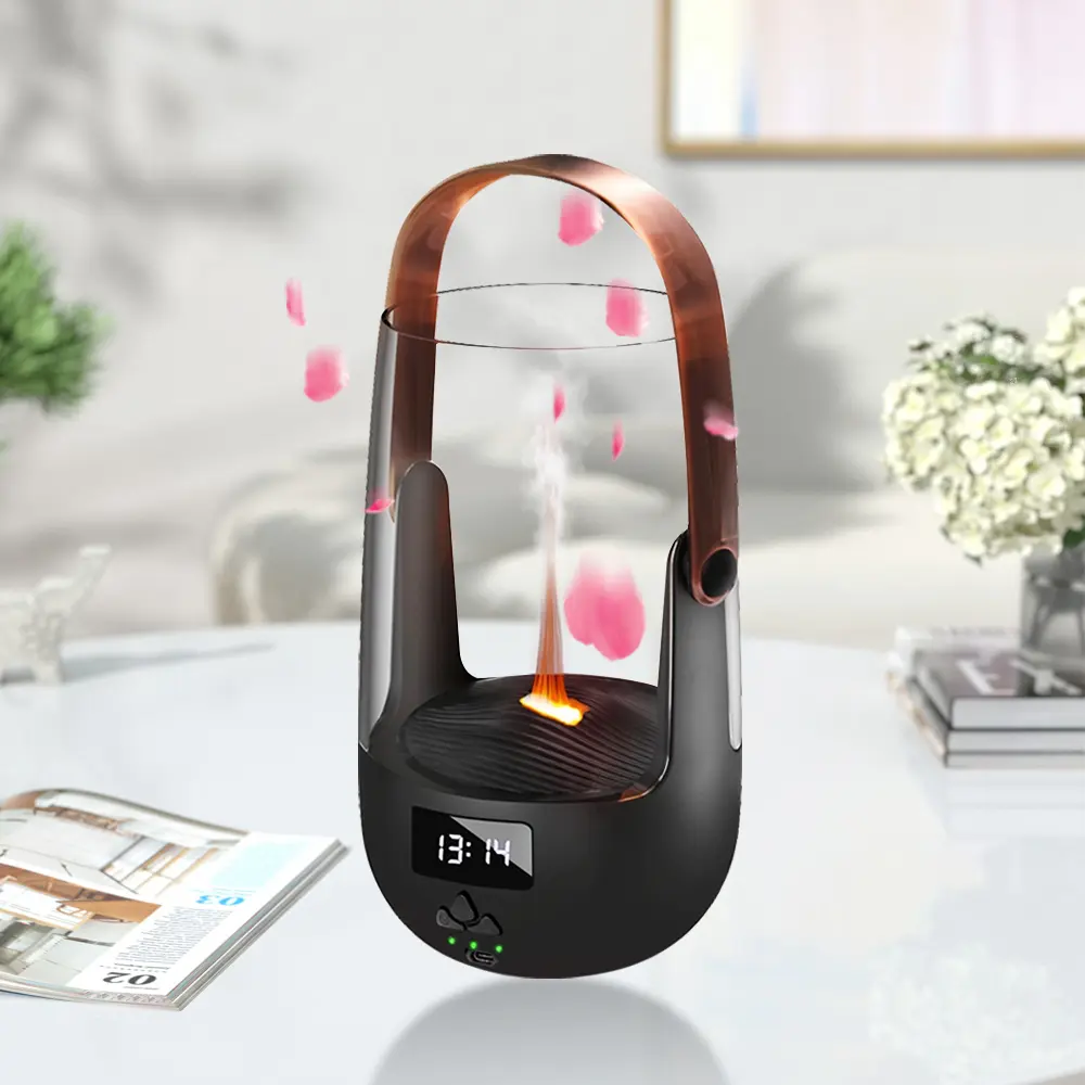 200ML Flame-Design Aromatherapy Diffusers, Household Humidifier with Enchanting Vintage Atmosphere, Smart Safety Features & Customizable Aromatherapy Sessions