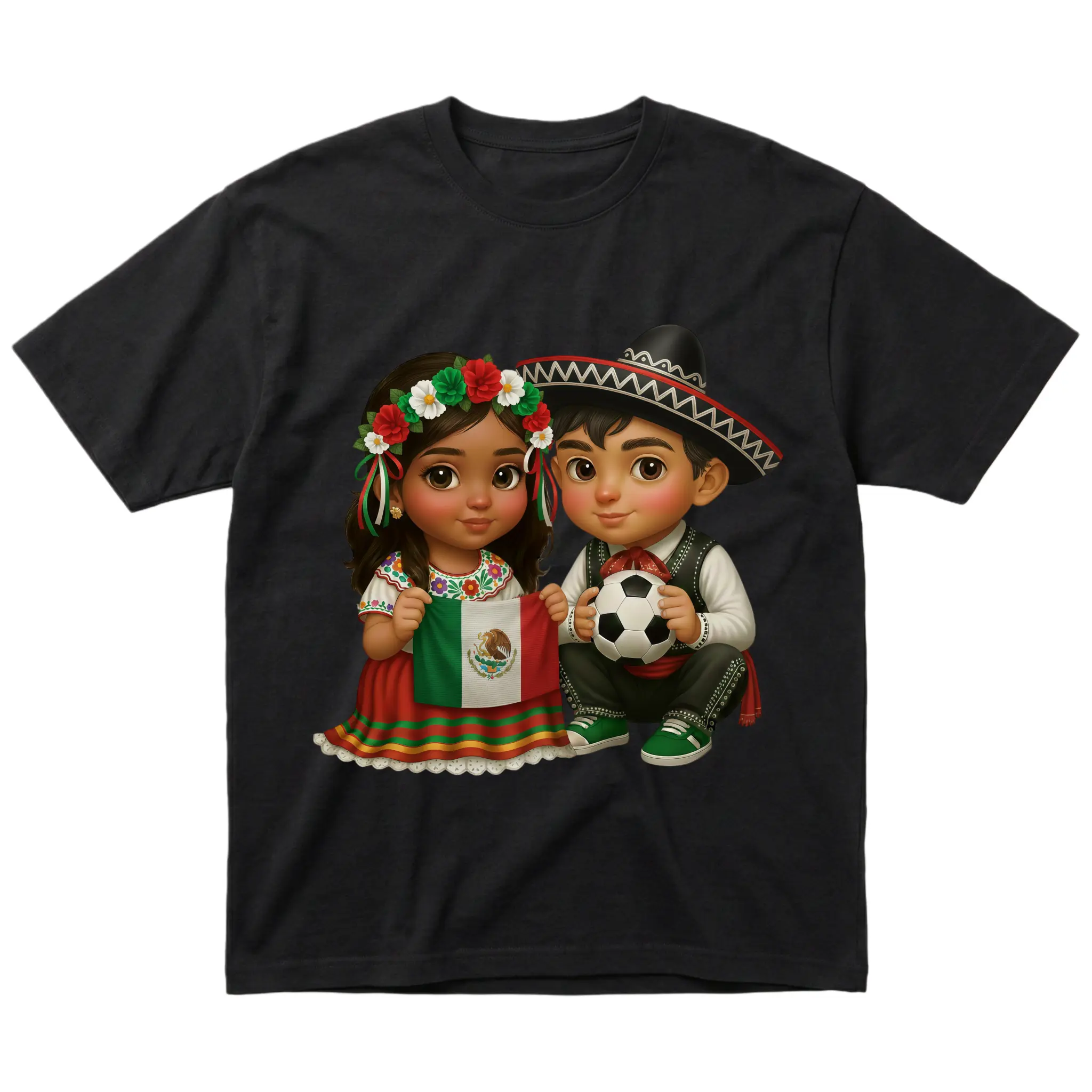 Women's Acid Wash Cotton T-Shirt, Cute Vintage Mexico Football Graphic Top, Distressed Crew Neck Streetwear for All Seasons, Tshirt