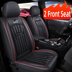 Front Row Dual Seat PU Leather Car Seat Covers, All-Season Full Coverage, Universal Fit for Most Cars and Suvs, Comfortable Travel