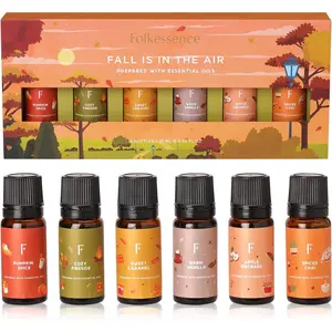 Essential Oils for  Oil |    Essential Oils Set of 6 x 0.34 fl oz |   60 ml  Oil |    Oils  Scents for Home |   Vanilla Essentials Oils - Pumpkin