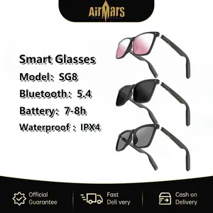 Airmars-SG8 Bluetooth glasses smart audio open call music outdoor travel sunglasses photochromic lenses outdoor products