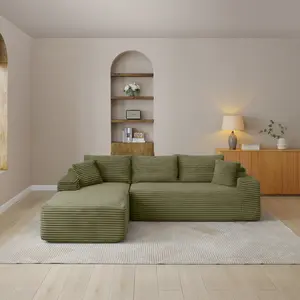 ARCH 105'' Modular Sectional Sofa, Cloud Sectional Couch with Deep Seat, Modern Modular L-Shape Sofa Couch with Chaise,Upholstered Couches for Living Room Bedroom,No Assembly, (GREEN)