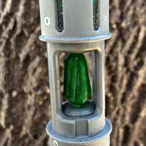 Master Luke Skywalkers Lightsaber Encased Kyber Crystal Handmade Green Blade Force Guidance Galaxy Edge Collectible