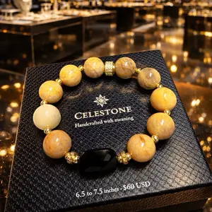 Celestone Moonstone Bracelet Handcrafted with Meaning 6.5 to 7.5 Inches $60 USD