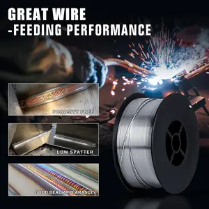 1kg/5kg Flux-Cored Welding Wire 0.8mm for Mig Gasless Electric Welding, Durable & Efficient Welding Supplies,1984 2.2LBS/10LBS 0.8MM Gasless Flux Core Welding Wire Fit For Welding In Various Applications, Ideal for Professionals,E71T-GS,thin part welding，