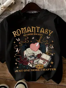 Womens Graphic Tee Book Print Casual Literary Design T Shirt Streetwear Style Crewneck Short Sleeve Soft Cotton Breathable Comfortable Fit Daily Wear Trendy Aesthetic Book Lover Fashion Gift Top