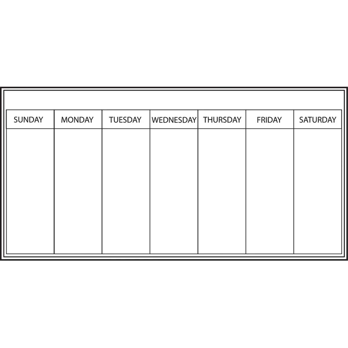 WallPops Peel and Stick Whiteboard Weekly Calendar Decal Set of 2 - Classic Weekly Layout Calendar Board, Dry-Eraseable, Removable Office Planner to Get Organized, Convenience