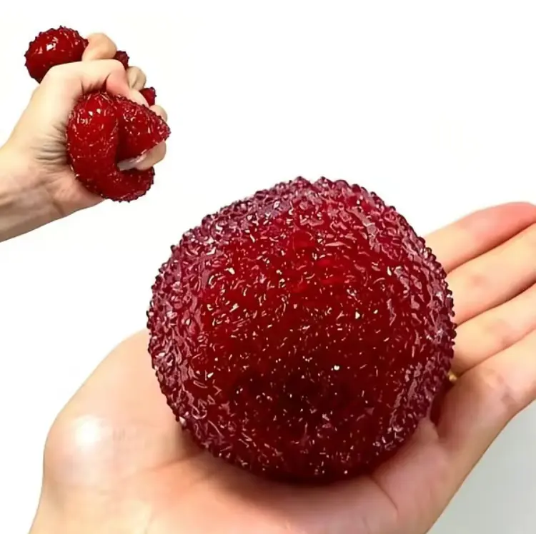 Realistic Fruit Fidget Toy, Soft Squeeze Stress Toy with Gentle Sound, Portable Sensory Play Toy for Stress Relief, Novelty Desk Gift for Teens & Adults