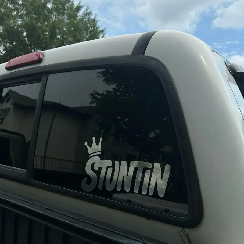 Stuntin with Crown Decal - Simple Product Title Based on Given Information Universal Car Sticker Car Decorative Sticker