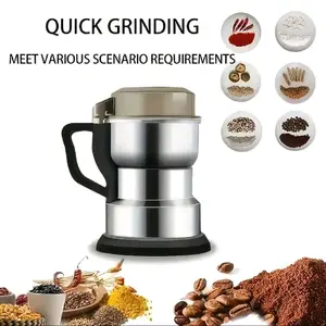 1pc Stainless Steel Electric Coffee And Grain Grinder 110V US Plug, Suitable for Home Brewing, Grinding Coffee Beans and Spices , Durable Stainless Steel | Modern Kitchen Tool