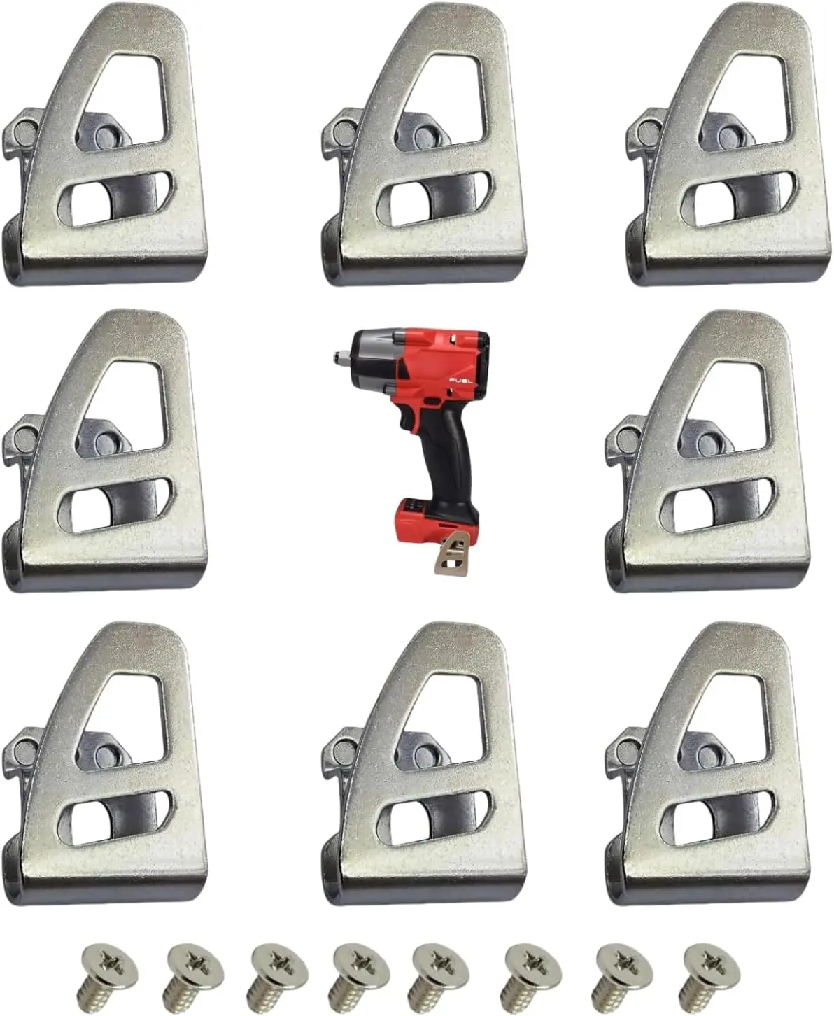 8-Pack Fuel Belt Clips with Hook-Free Screw Fit - Compatible with 2604-20, 2604-22, 2604-22CT, 2797-22 - Replacement Hooks for Tools (Model: 42-70-2653)