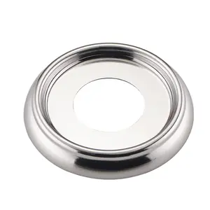 Split Escutcheon Plate for 28mm (1.1") Pipe - 304 Stainless Steel Flange Cover for Faucet, Tub Spout & Wall Pipe - Easy No-Tool Install, Decorative Ring (Chrome)