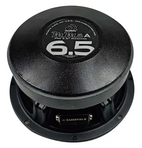 Massive Audio MM6A Pro 6.5" 160W RMS 4 Ohm Mid-Range/Mid-Bass Speaker with Heavy Gauge Cast Basket & Hand Treated Paper Cone for Stage & Car Sound Systems