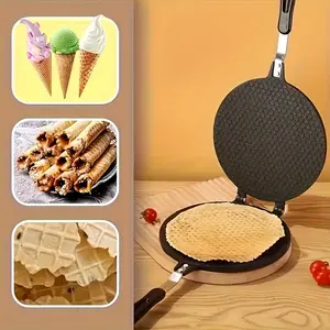 Creative egg roll making mold household non-stick omelet baking cookies ice cream cone special baking tray