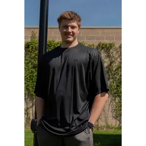 Big & Tall Men's Short Sleeve Performance Shirt | Dri-Wize Birdseye Mesh Moisture Wicking Crewneck Tee | Breathable Athletic Workout Gym Activewear