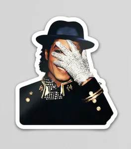 (Set of 1, 2,3,5 pcs) King of Pop Sticker, Music Fan Sticker, Music Movie Decal, Gift for Fan, Laptop or Water Bottle Decal