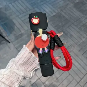 Luxury Cute Cartoon DIY Ping Pong Silicone Camera Case Photography Tool, Ultra-Thin Soft Protective Cover for Dji Pocket3, Portable Handheld Tripod