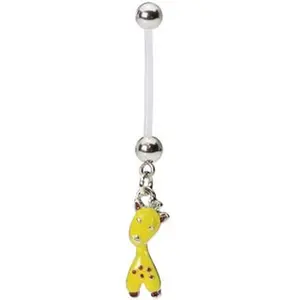 Flexible Giraffe Belly Button Ring