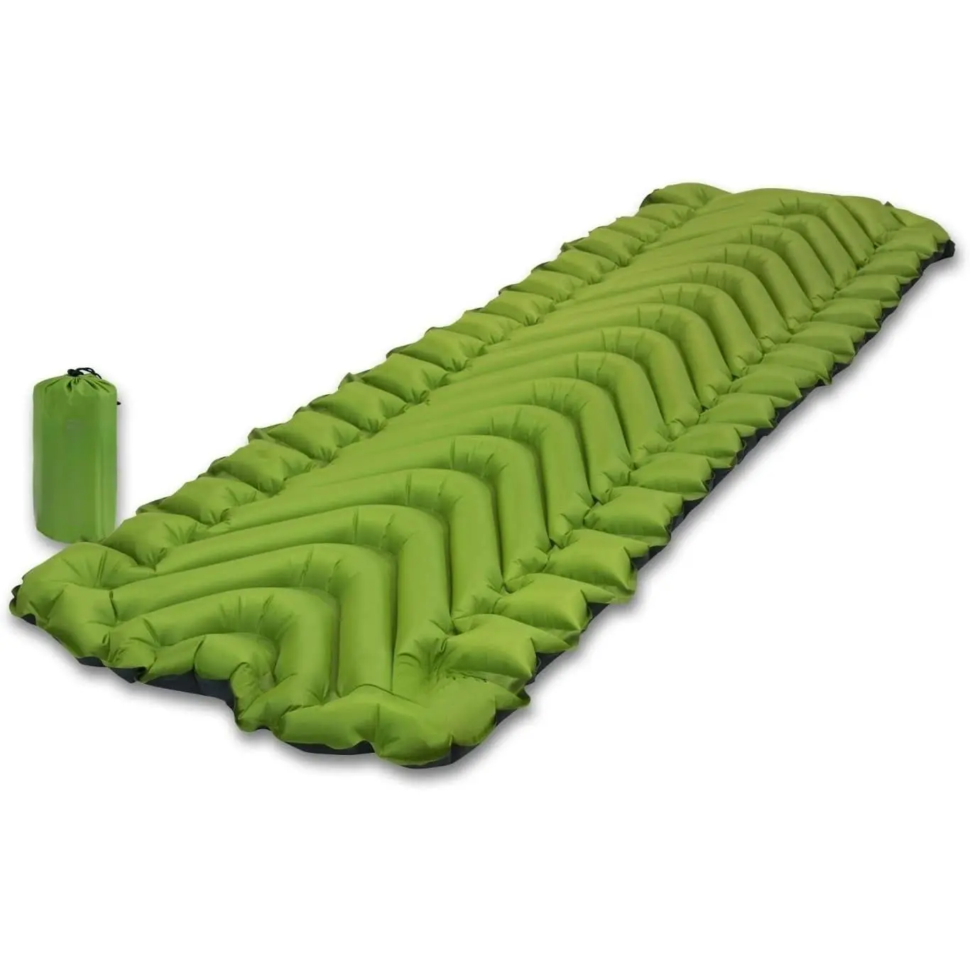 Inflatable Sleeping Pad - Compressed, Ultralight Insulated Sleeping Mat with 4 Season Insulation & Light and Lofty Klymalite Synthetic Insulation, Portable Easy-to-Inflate Air Bed for Camping, Backpacking, Compressed Sleeping Mats, Ultralight Sleeping Mat