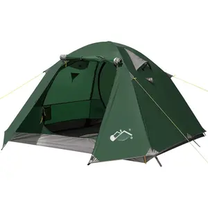 2-3 Person Backpacking Tent with Double Door 2 Vestibule,  Windproof Lightweight Easy Set Up 3 Season 2 Man Two Person Tent for Camping, Hiking, , Mountaineering with UPF 50+