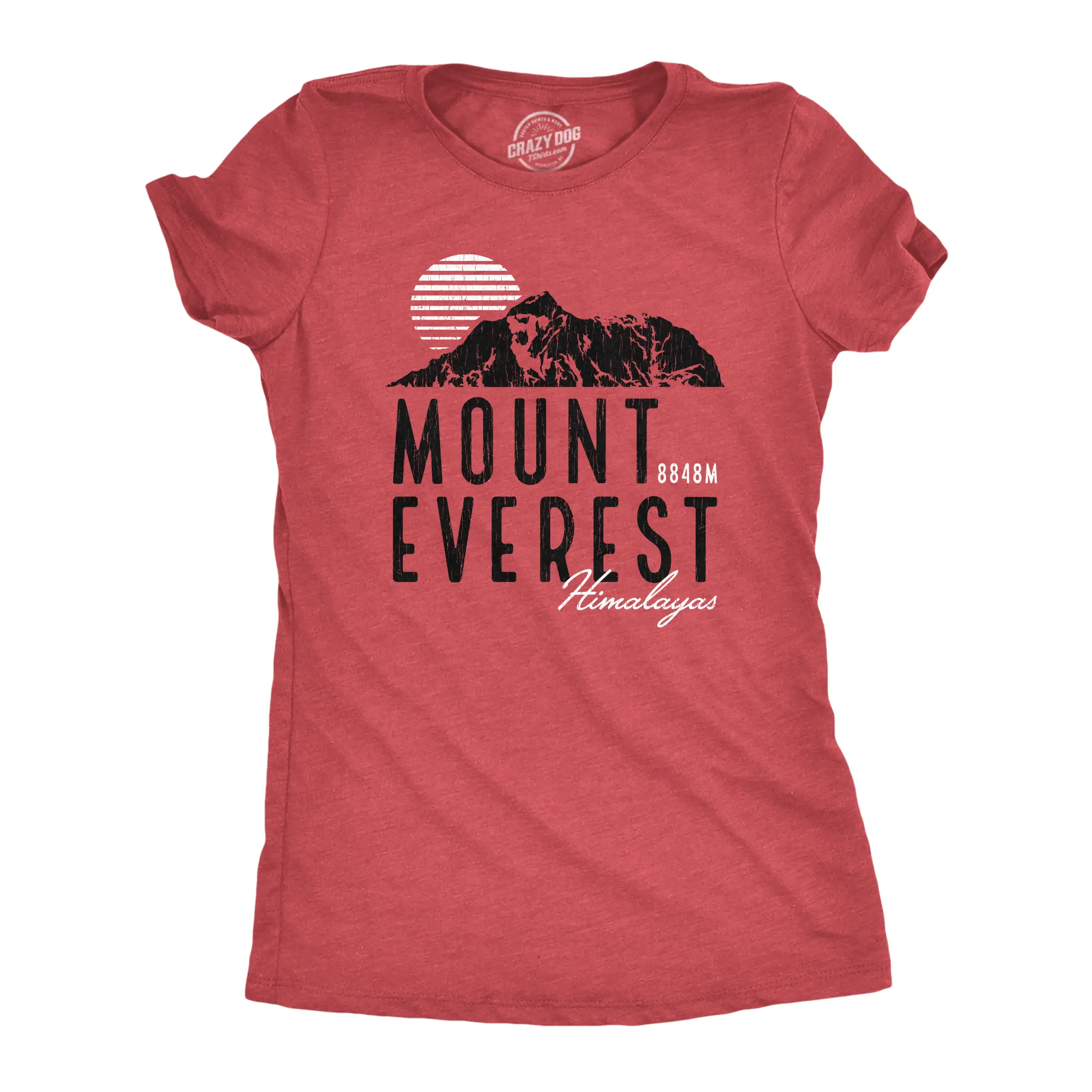 Womens Retro Mount Everest T Shirt Funny Camping Saying Vintage Mountain Graphic Novelty Tee Funny Womens T Shirts Cute Vintage Fashion Casual Ladies T-Shirt Gift Vintage Tops for Women Funny Camping Top Red