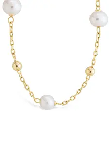 Lila Pearl Station Necklace