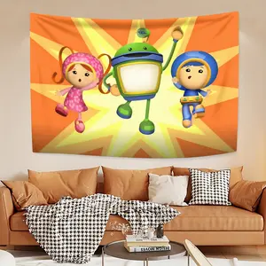 Team Umizoomi inspire peach skin velvet tapestry, suitable for the wall decoration of the study window leisure area, is a good choice for building a study on San Juan Festival, suitable for sending friends during the festival, Funny Tapestry