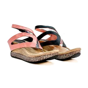 Modzori Women's Reversible Mid-Wedge Zoey 1 - Coral flips to Black