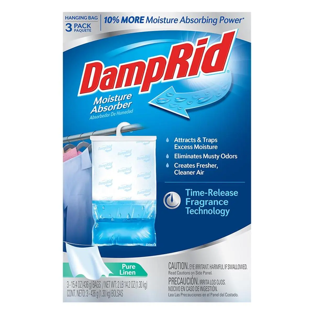 212 MAIN Hanging Dehumidifier Bags, 15.4oz Pure Linen Scent, Pack of 3, Moisture-Proof Design, Moisture Absorbers for Closet, Hangable Trap for Home Mold & Damp Control