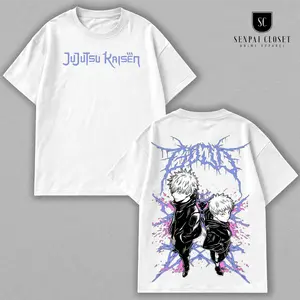 Gojo Satoru Jujutsu Kaisen Comfort Fit T-Shirt, Anime Character Graphic Tee, Soft Cotton Casual Streetwear Shirt, Strongest Sorcerer Manga Aesthetic Apparel, Unisex Top Gift For Jujutsu Kaisen Fans Featuring Satoru Gojo