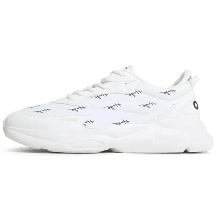 HUGO BOSS x Maison Mihara Men's White Low-Top Casual Trainer Footwear - Comfortable, Durable Athletic Walking Shoes (Official House White Trending Style)