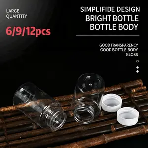 6/9/12 square bottles and bean packaging storage bottles with screw caps-durable handicraft containers, suitable for making beads, rhinestones, nail products and jewelry, compact design, without beads, storage boxes and organizers.