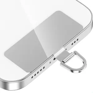 Stainless Steel Phone Lanyard Clip, Ultra-Thin Connector Design, Durable & Anti-Loss Accessory, Perfect for Phones, Cellphone Accessories