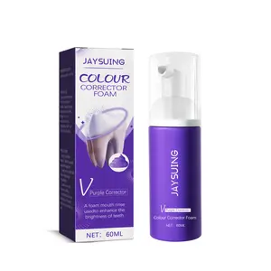 Purple Foam Mouth Rinse Instant Teeth Brightening Foam for Neutralizing Yellow Tones and Enhancing Smile Brightness