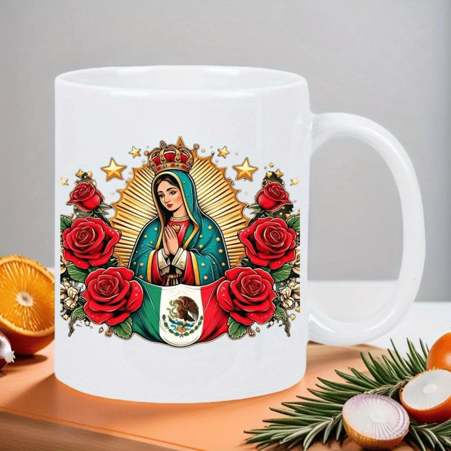 One Piece Eleven Ounce Inspirational Mug Featuring Trust Yourself Quote