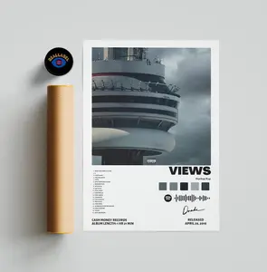 Drake – Views - Album Cover Poster, Room Decor, Wall Art, Music Gift, Classic Rap Album Poster