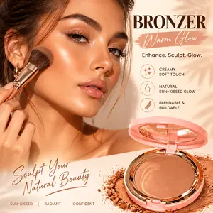 beauty glazed Shimmering Bronzing Powder That's Long-Lasting, Matte, Bold, Lightweight, Easy To Blend, And Finishes The Cheeks