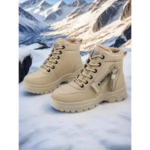 Men's & Women's Waterproof Snow Boots, Anti-Slip Winter Hiking Shoes, Warm Fleece Lined Outdoor Footwear for Cold Weather, Slip Resistant Shoes