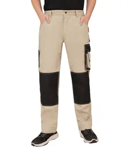 Multi-pockets Working Pants with double knee Cargo Cotton