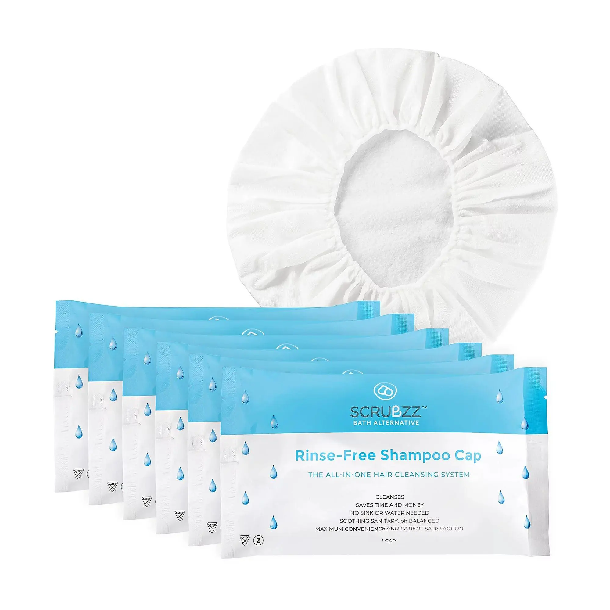 Scrubzz Waterless & Rinse-Free Shampoo Caps6 Pack