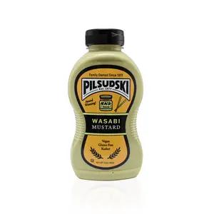 Pilsudski Wasabi Mustard - Gluten Free Vegan Kosher 12 oz Squeeze Bottle Flavor Enhancer Since 1977