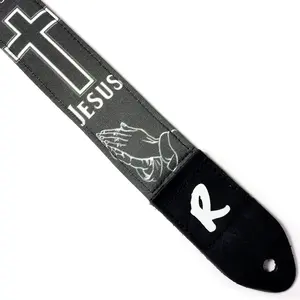 Jesus Ukulele Strap - Praying Hands Cross Religious Ukulele Strap -Handmade