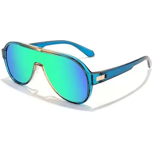 FEISEDY Polarized Men Women Sunglasses, Oversized Fahion One Piece Sun Glasses, Lightweight TR90 Frame B4080