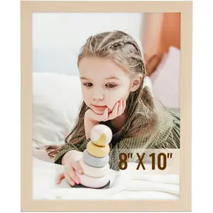 8x10  Picture Frames,Hanging Nature Frames with Mat for Gallery Wall Decor, Horizontal/Vertical Tabletop Photo Frame