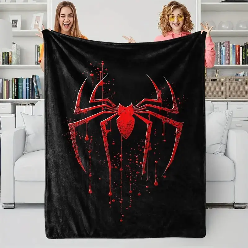 Spidey Blanket, Vintage Inspired Oversized Flannel Throw Blanket, Movie Actor Fan Blanket, Peter Web Hero Fleece Blanket, Y2K Comic Style Plush Blanket, Soft Cozy Couch Throw, Gift for Movie Lovers, Gift for Him, Gift for Her, Bedroom & Living Room Decor