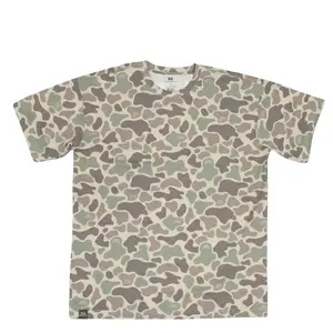 Camo T Shirt for Men and Women, Oversized Camouflage Crew Neck   Tee, Lightweight Casual Summer Streetwear