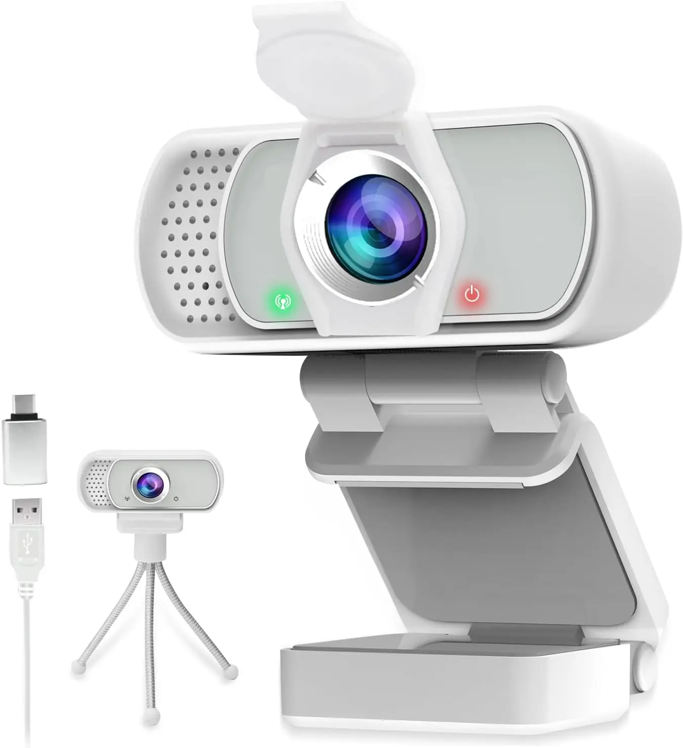 usb c webcam 1080P Webcam,Live Streaming Web Camera with Stereo Microphone, Desktop or Laptop USB Webcam 110  View Angle,  Web cam for  2,Video Calling, Recording, Conferencing, Gaming