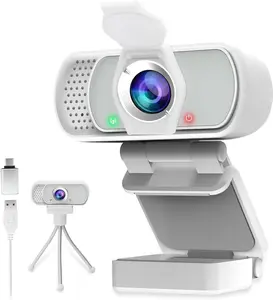 usb c webcam 1080P Webcam,Live Streaming Web Camera with Stereo Microphone, Desktop or Laptop USB Webcam 110  View Angle,  Web cam for  2,Video Calling, Recording, Conferencing, Gaming