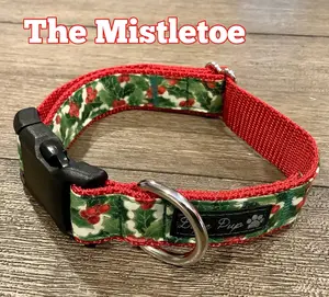 Mistletoe Pet Collar for Christmas