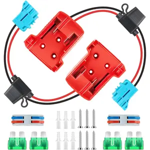 Power Wheel Adapter for Milwaukee M18 18V ,  Converter Kit with  Holder, Wire Terminals,  & 12AWG Wire for DIY RC , Toys, Robotics (2-Packs)